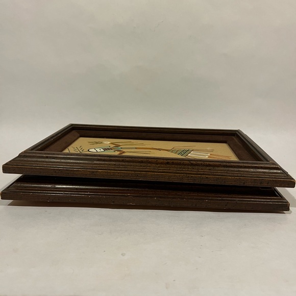 Authentic Navajo Indian Sand Art Painting Framed Lot Of 2 Rainbow Yei By Keedah - Picture 10 of 15